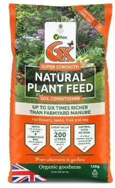 Vitax 6X Fibrous Fertiliser 15kg