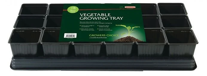 Bosmere Vegetable Growing Tray With 18 X 9cm Pots