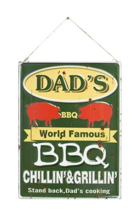 La Hacienda Dad's BBQ Garden Sign